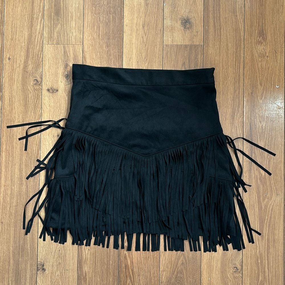 Black Altar’d State Fringe Skirt - Medium